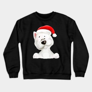 Santa westie Crewneck Sweatshirt